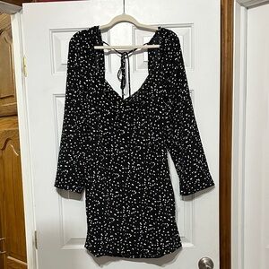NWT Le Lis long sleeve open back dress